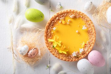 Fresh Mazurka cake as perfect Easter card.