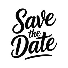 Save the Date Typography Design