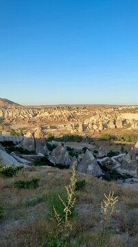 Dreamy Golden Hour Cappadocia Landscape (Goreme, Cappadocia, Turkey)