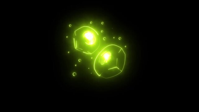 3D nut models. Isometric thin line style. Technology concept. Neon glowing icons.