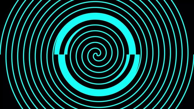 Abstract cyan spiral motion background