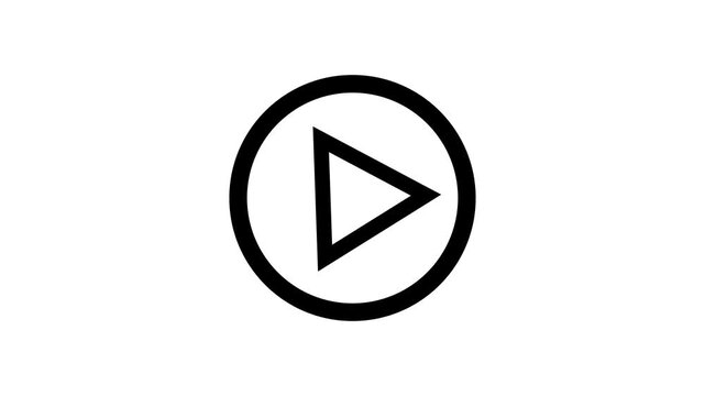 Play button animation in circle loading