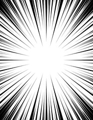 Obraz premium Radial black and white lines