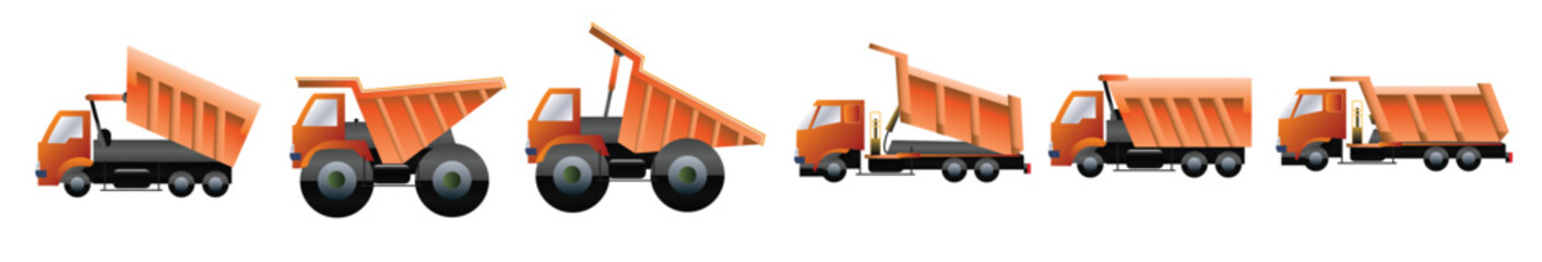 dump trucks vector pack © Saif