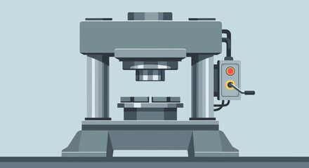 Fototapeta premium Hydraulic Press Machine Industrial Equipment.