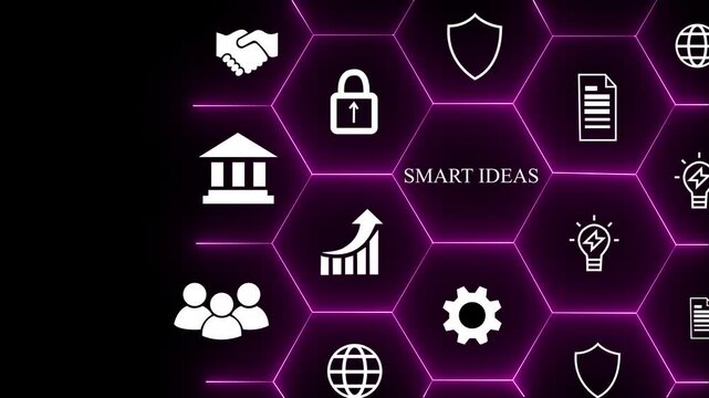 Smart ideas Canvas concept. Innovative tool that helps entrepreneurs and business owners to map out business model in a structured and concise way. Overview of the key elements of a business