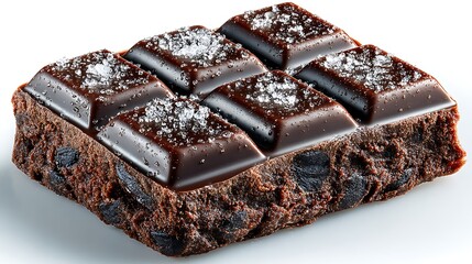 Chocolate Brownie with Dark Chocolate Squares and Sea Salt Topping image
