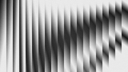 A striking black and white abstract background featuring vertical gradient stripes and a subtle grainy noise texture. © yun visual