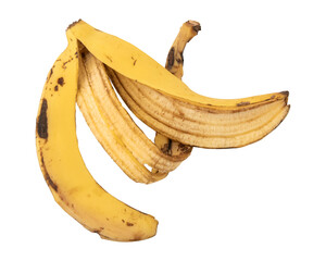 Fresh banana peel isolated on transparent background © floralpro