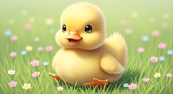 Duck on the grass