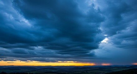 Obraz premium Indigo Hour's Embrace