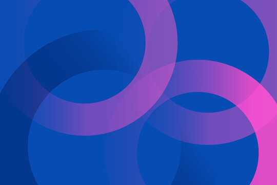 geometric round shape on blue background