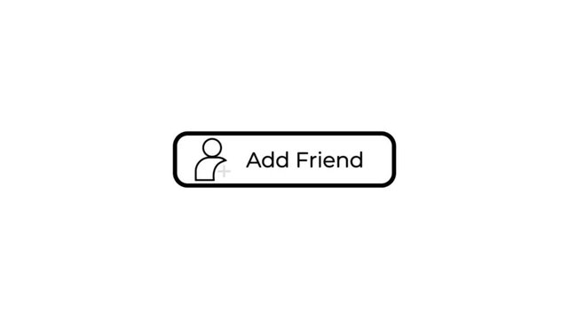 add friend request pop-up animation for ui ux interface 4k.