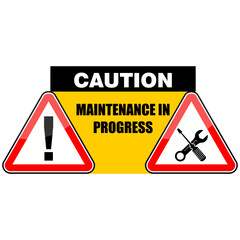 Caution, Maintenance in progress, board vector