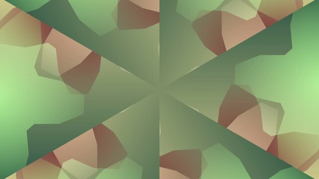 Symmetrical Abstract Geometric Kaleidoscope Animated Pattern.