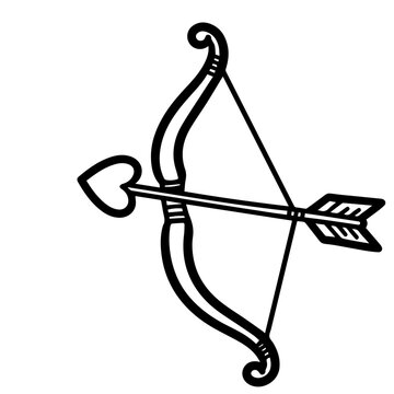 Cupid Bow and Arrow Valentine Icon