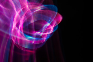 Obraz premium Dynamic Neon Light Streaks Abstract Background