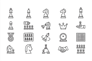 Checkmate and gameplay linear graphics for apps © MD.sahadat