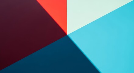 Obraz premium Strong angular shadow dividing a glossy reflective surface under bright midday sunlight, creating abstract geometric patterns, monochrome, texture, contemporary