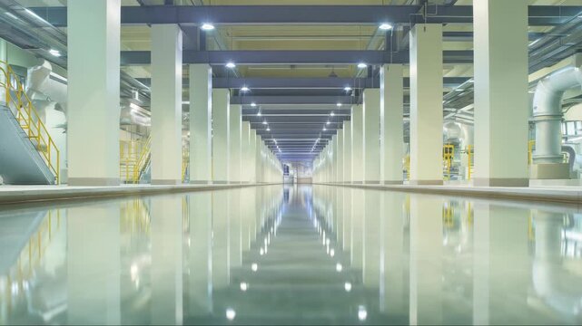 Industrial plant interior for infrastructure inspection and maintenance