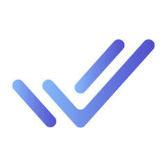 Vector of Double Check Mark Icon for Ui_ Gradient Fill Icon © Tiara