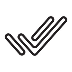 Obraz premium Vector of Double Check Mark Icon for Ui_ Line Icon