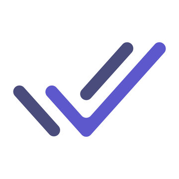 Vector of Double Check Mark Icon for Ui_ Filled Blue Icon