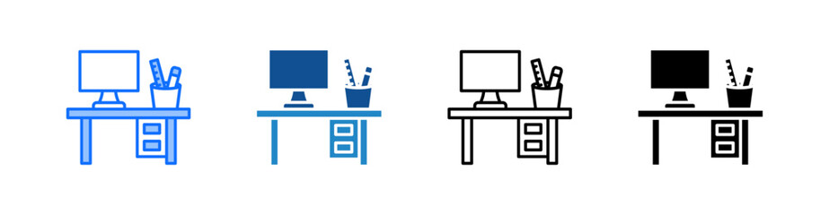 Office Multiple Style Icon Set 