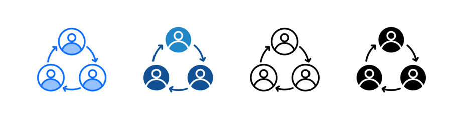 Collaboration Multiple Style Icon Set 