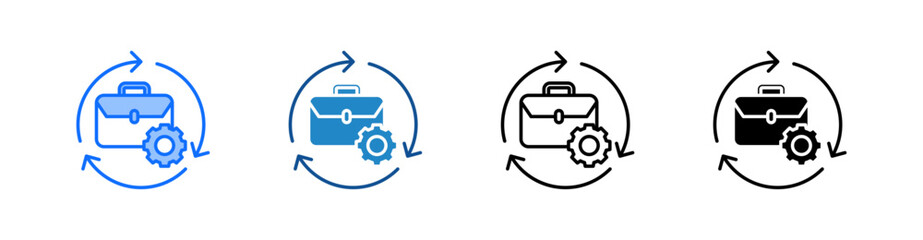 Process Multiple Style Icon Set 