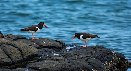 Coastal Duet: Ocean's Embrace