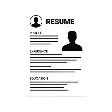 Resume silhouette icon