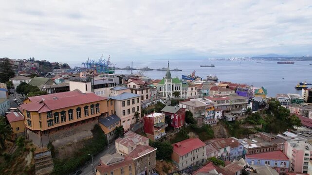 Valparaiso Chile Drone 4K Southamerica