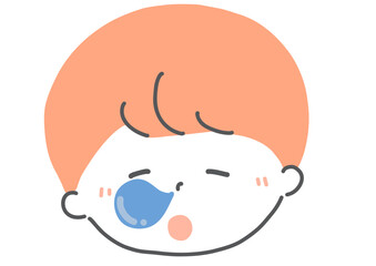 寝ている子供　男の子　イラスト
