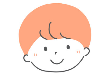 笑顔の子供　男の子　イラスト