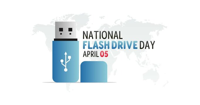 national flash drive day motion video, ideal for national flash drive day celebration