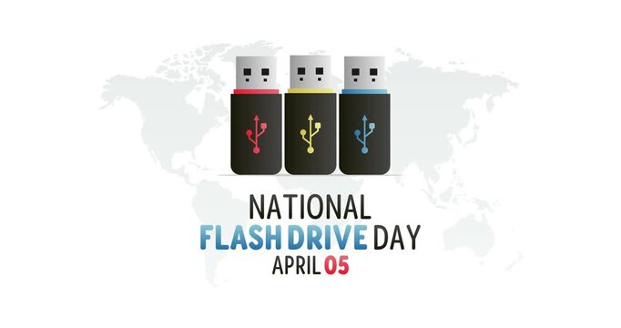 national flash drive day motion video, ideal for national flash drive day celebration