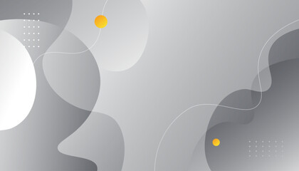 Abstract Gray and White Fluid Shapes Background