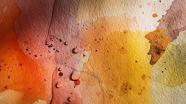 Colorful Watercolor Background with Drips and Splashes