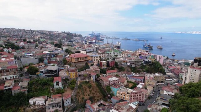 Valparaiso Chile Drone 4K Southamerica