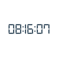 LED digital clock number for counter or calculator mockup design