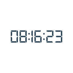 LED digital clock number for counter or calculator mockup design