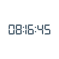 LED digital clock number for counter or calculator mockup design