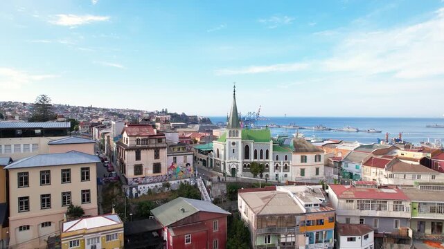 Valparaiso Chile Drone 4K Southamerica