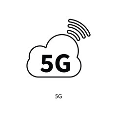 5g concept line icon. Simple element illustration. 5g concept outline symbol design.