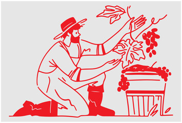 line art illustration design vector drawing