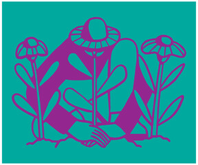 line art illustration design vector drawing