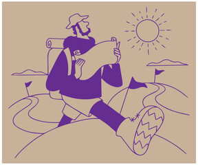 line art illustration design vector drawing