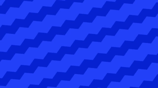 Blue diagonal wavy line zigzag seamless stripe pattern animation background