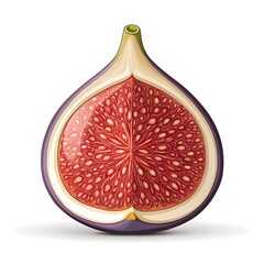 Fresh cut fig fruit with vibrant red interior
